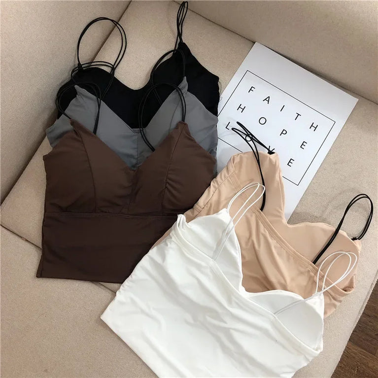 Sexy Ice Silk Camisole & Crop Top – Breathable Summer Comfort
