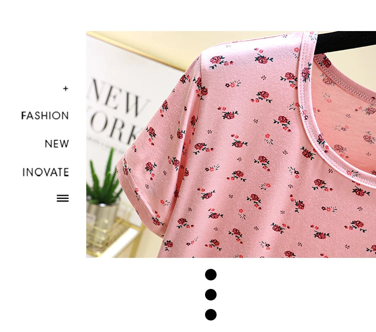 Women’s Modal Floral Pajama Set | Short Sleeve & Shorts