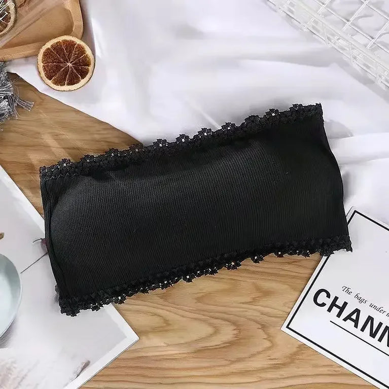 Summer Strapless Seamless Bra – Breathable Lace Chest Wrap