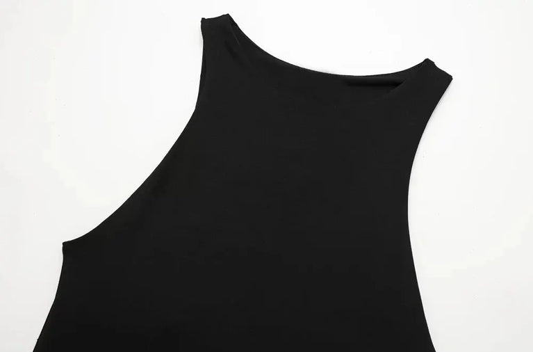 Halter Neck Skinny Bodysuit | Sexy Sleeveless Snap-Button Playsuit