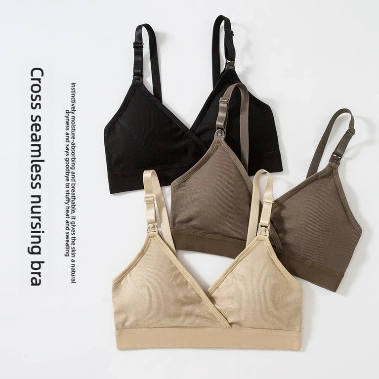 2026 Ultra-Soft Nursing Bra | Dual-Closure Maternity Fit