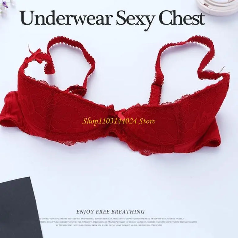 Deep V Plunge Low-Cut Bra – Sexy Cotton Push-Up Lingerie