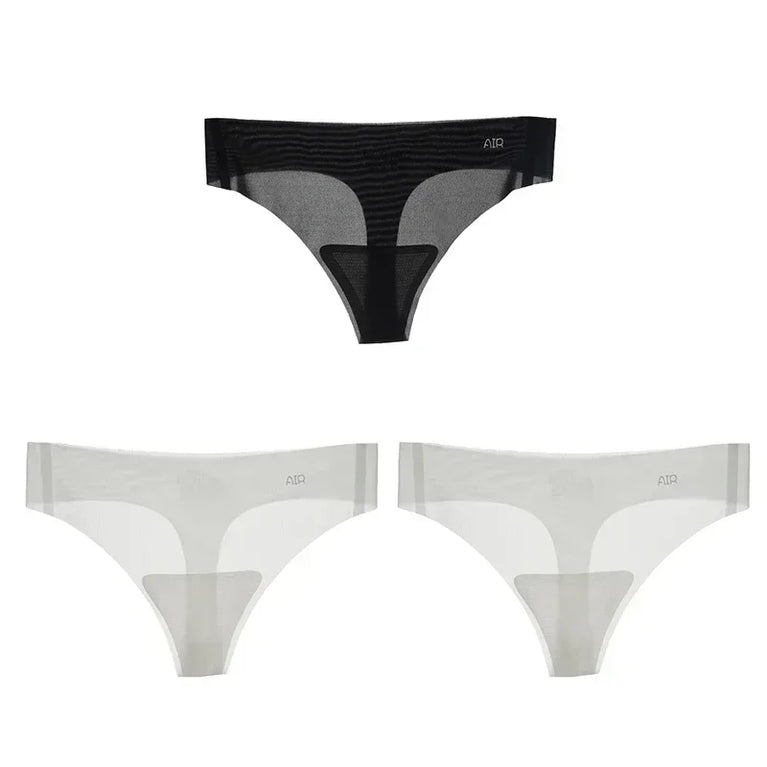 3pc Ultra-Thin Thongs | Seamless Transparent Quick-Dry G-String