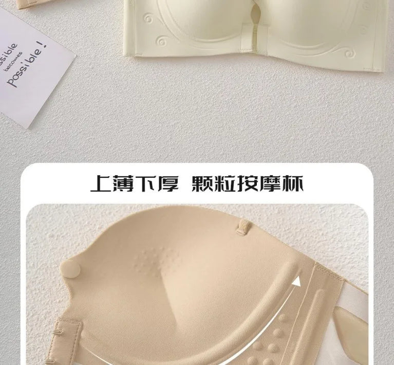 Seamless Front-Closure Push-Up Bra – Wire-Free Support
