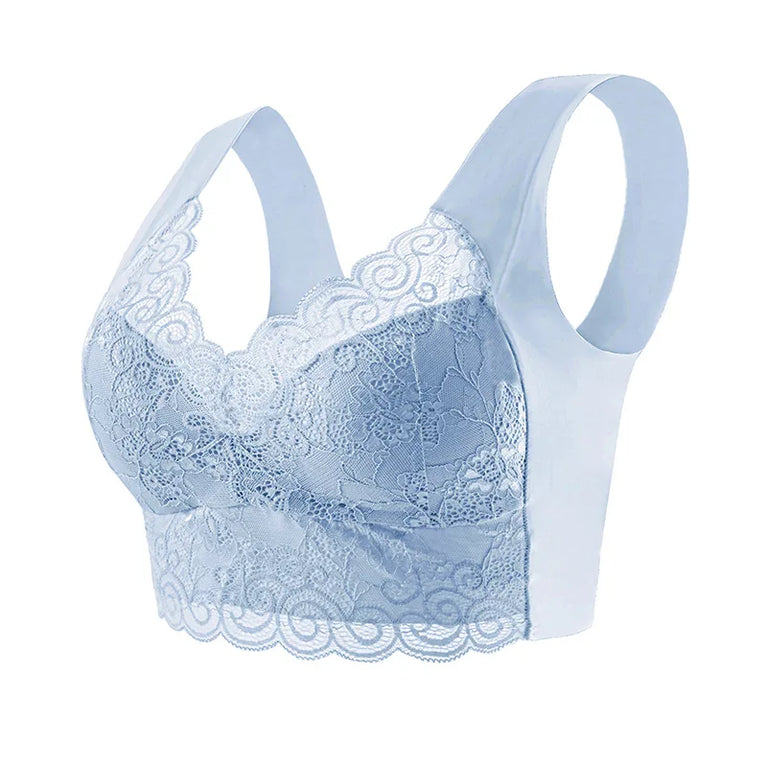 Seamless Lace Bra | Wireless Full-Cup Push-Up