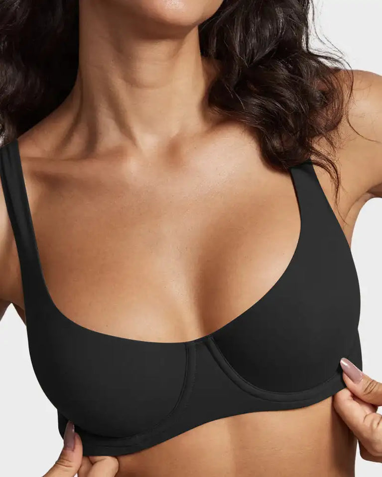 Full Support Seamless Balconette Bra | Unlined Invisible Duo