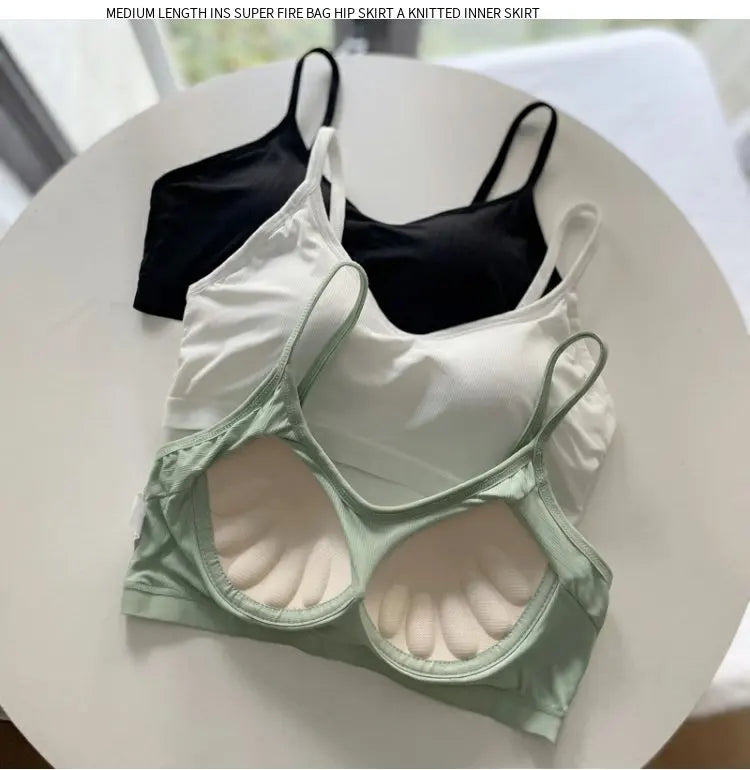 Ice Silk Lace Sports Bra | Wireless Seamless Summer Vest