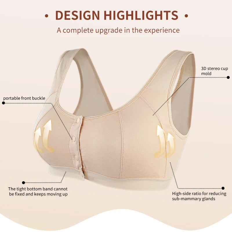 Mastectomy Pocket Bra – Modal Front-Closure Recovery Support