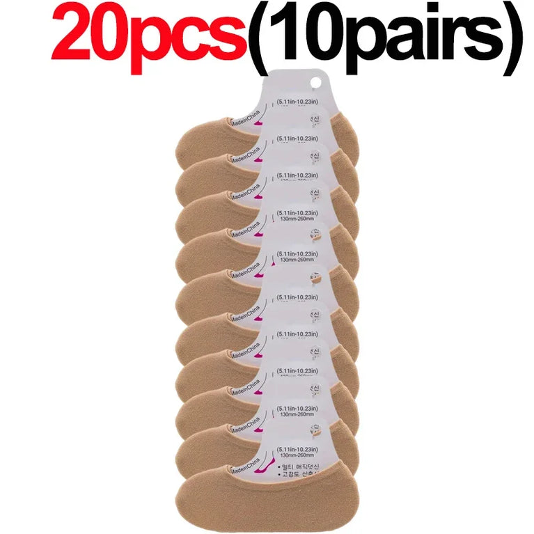 10-Pack Invisible Boat Socks | Ultra-Thin Summer Liner Set