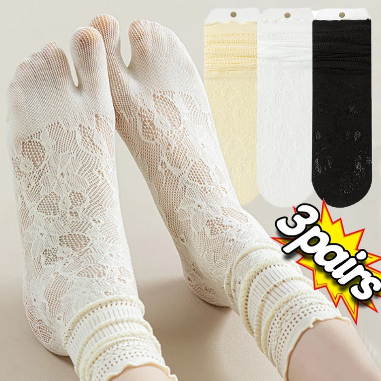 Lace Tabi Socks | Sexy Two-Finger Mesh Summer Sock