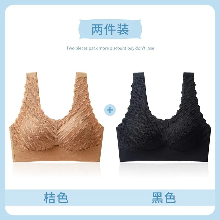 Floral Lace Backless Bralette – Seamless Wireless Elegance