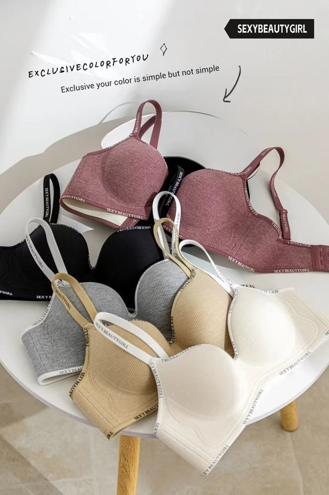 All Of Me Letter Strap Push-Up Bra | Wireless Plunge Support