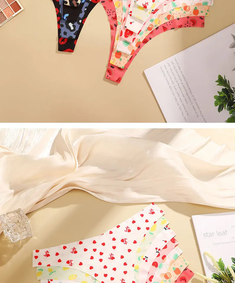 3-Pcs Sexy Colorful G-String Set – Seamless Low-Rise Bikini Thongs for Women (S-XL)