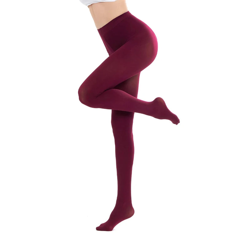 Plus Size Velvet Tights | High-Elasticity Candy Color Pantyhose