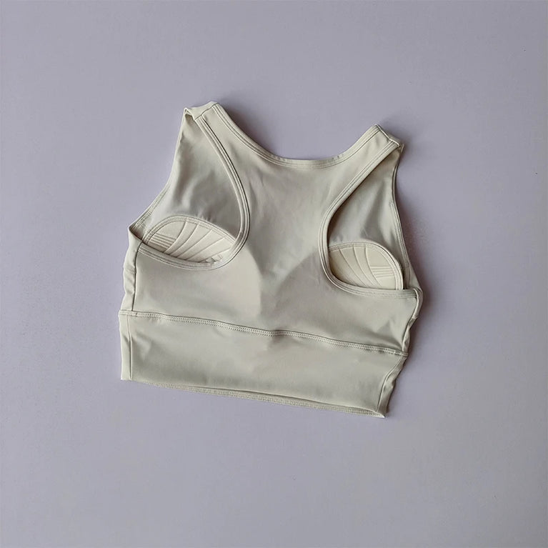 Breathable Seamless Sports Bra – High-Impact Running Support