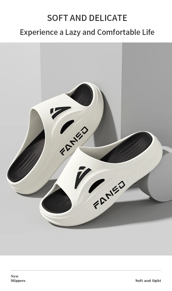 Soft Anti-Slip Summer Slides | Med-Heel Quick-Dry Slippers