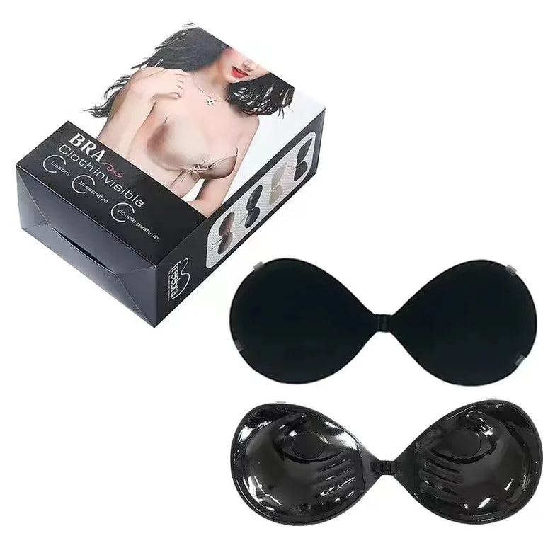 Invisible Silicone Adhesive Bra | Strapless Push-Up Stick-On
