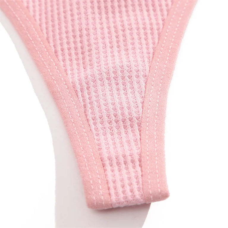 Waffle Cotton Thongs (3-Pack) – Low-Rise Comfortable G-Strings