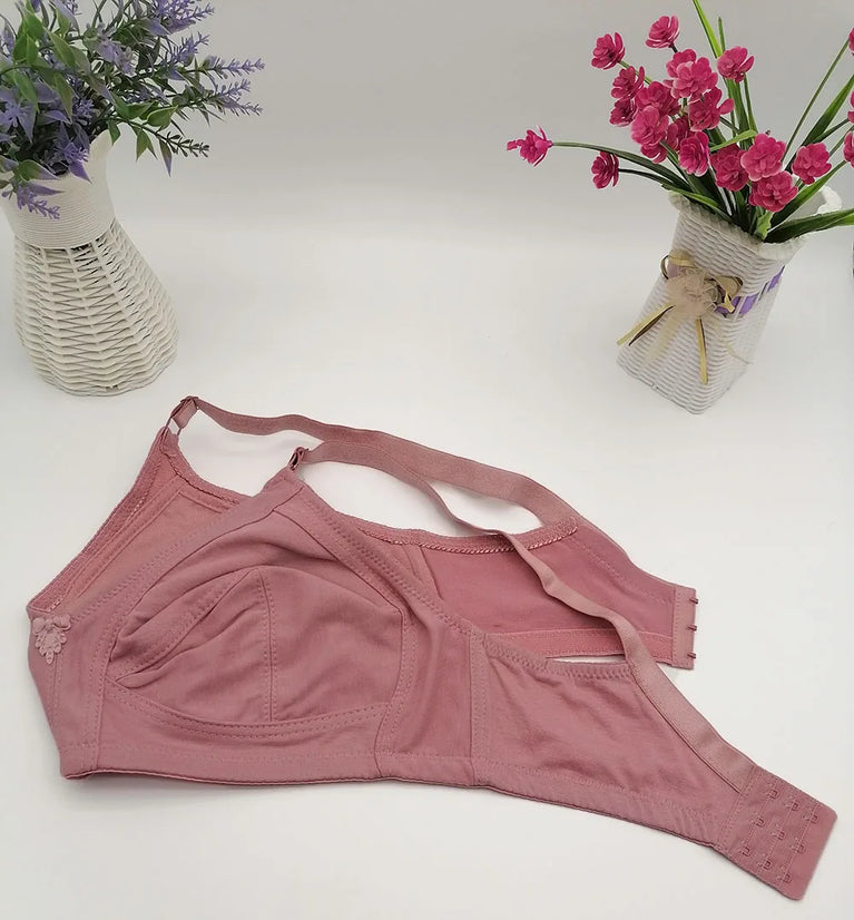 Bamboo Fiber Wireless Bra – Full Coverage Lace Comfort