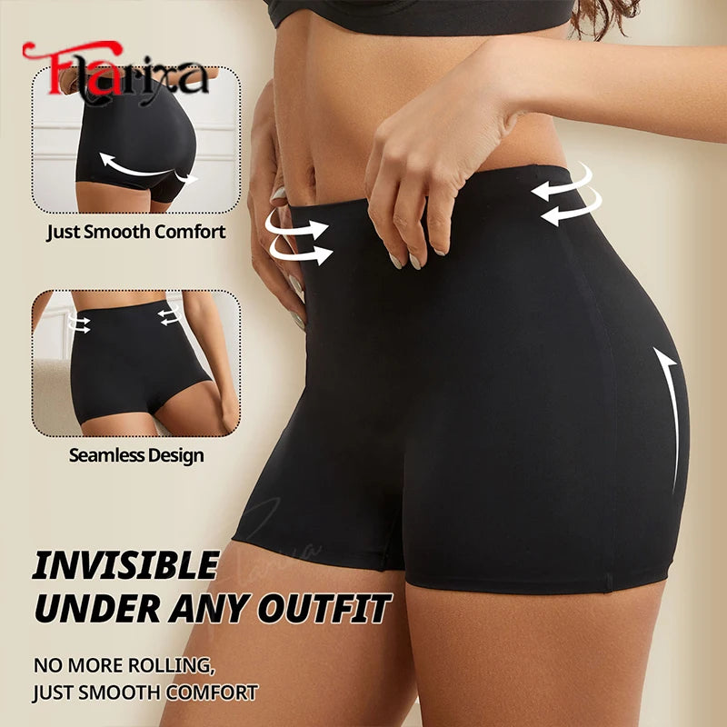 Seamless High-Waist Boxer Briefs | 2-in-1 Invisible Safety Panties