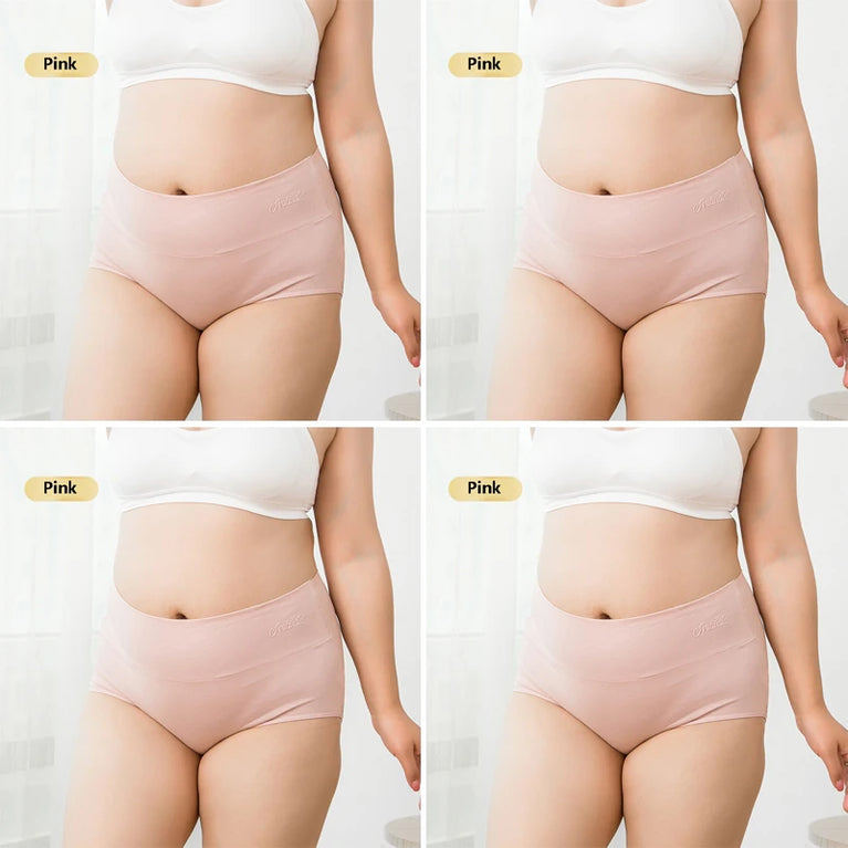 4pc Cotton High-Waist Briefs | Slimming Body Shaper Set