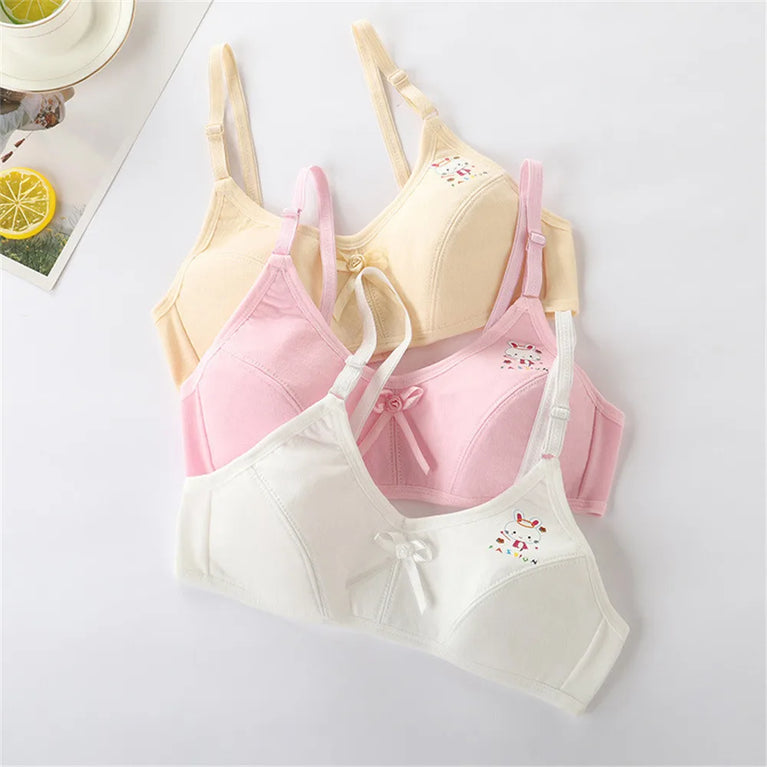 Teenage Double-Layer Training Bra | Soft Cotton Sport Duo