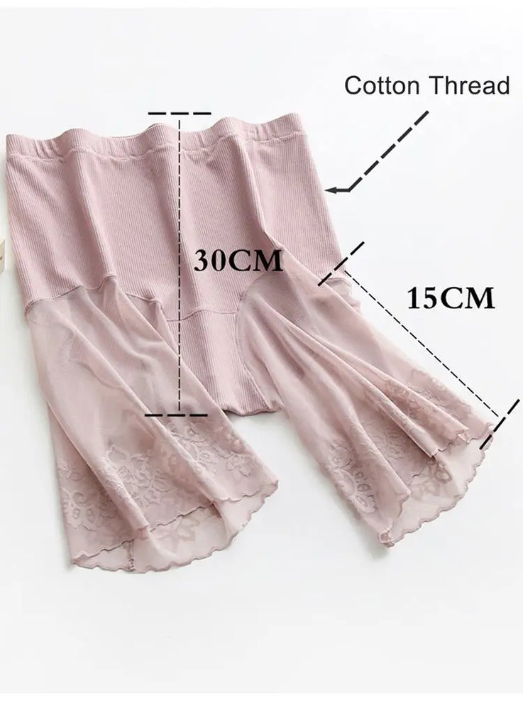 Plus Size Lace Safety Shorts | Anti-Chafing Under-Skirt Pants