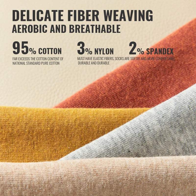 92% Pure Cotton Crew Socks | 6-Pack Antibacterial Set