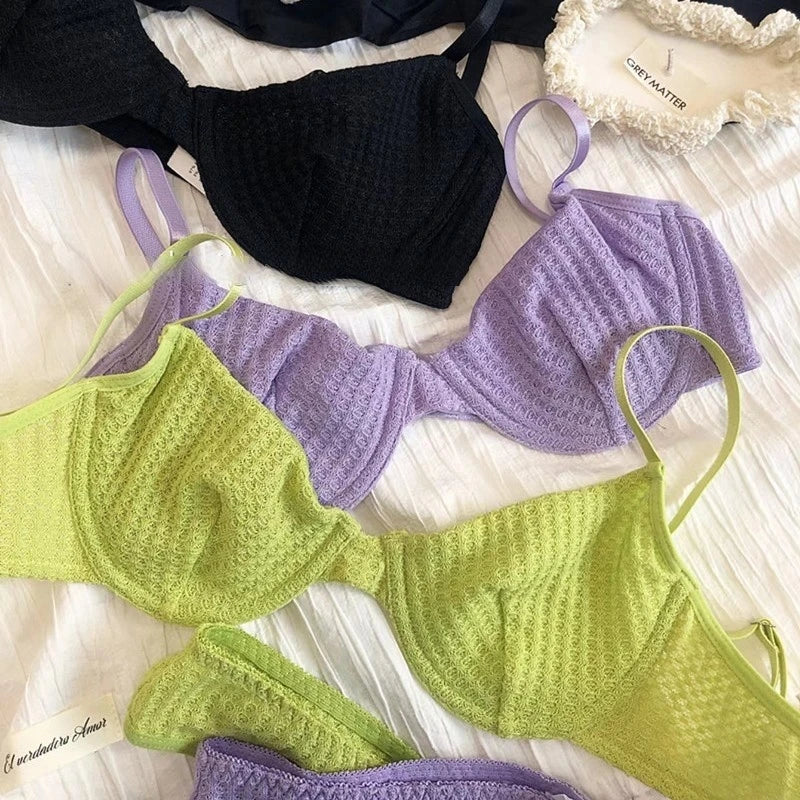 Plunge Push Up Wire-Free Bra & Brief Set – Seamless Sexy Lingerie