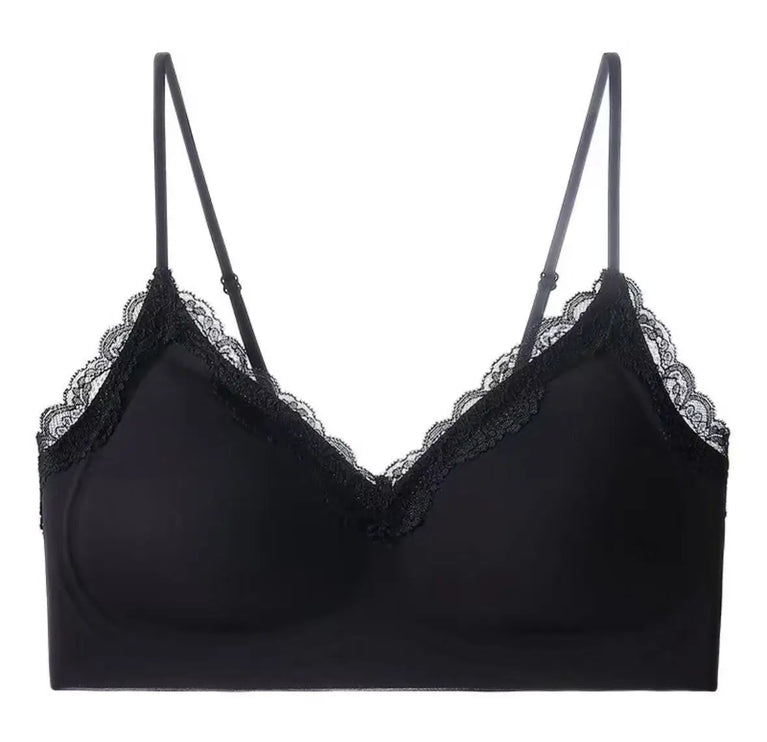 Pure Desire Sexy Lace Bralette | Seamless Gathered V-Neck
