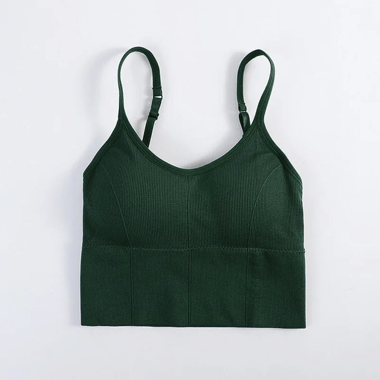 Seamless U-Back Cotton Bralette | Push-Up Yoga Sports Bra