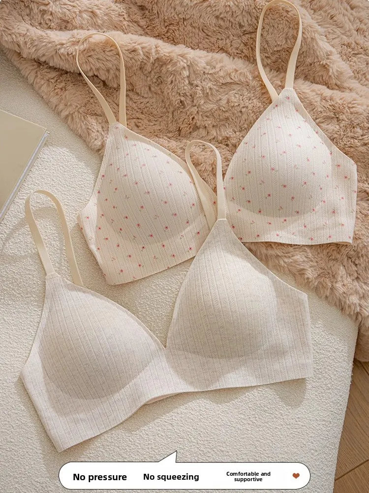 Cotton-Comfort Seamless Sports Bra | Anti-Sagging Support