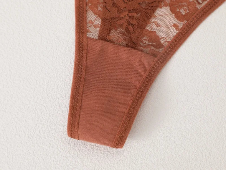 7pc Lace G-Strings | Floral Low-Rise Sexy Thongs