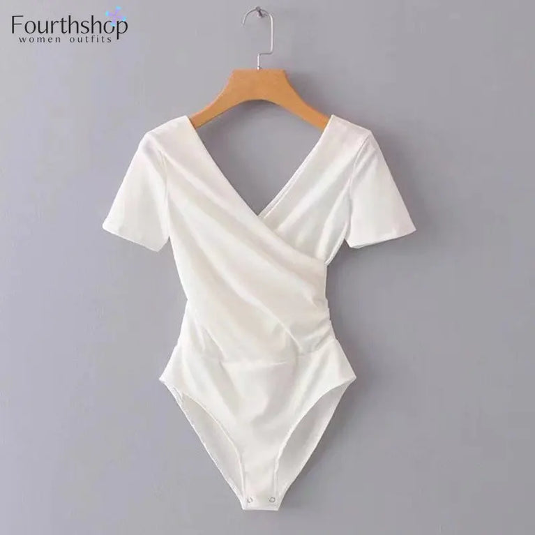 Short Sleeve Fashion Bodysuit | Slim-Fit Spring Romper