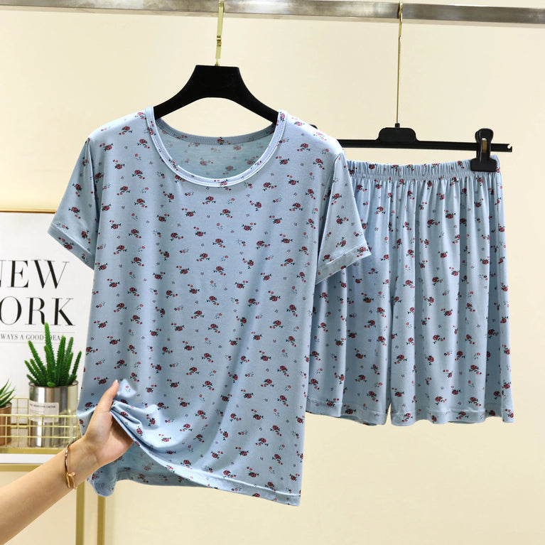 Women’s Modal Floral Pajama Set | Short Sleeve & Shorts