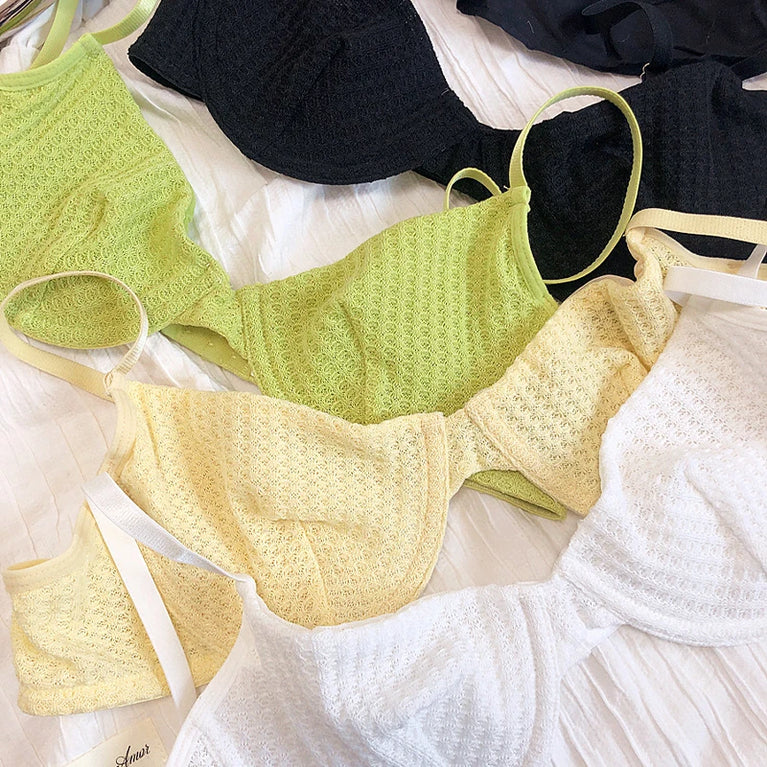 Plunge Push Up Wire-Free Bra & Brief Set – Seamless Sexy Lingerie