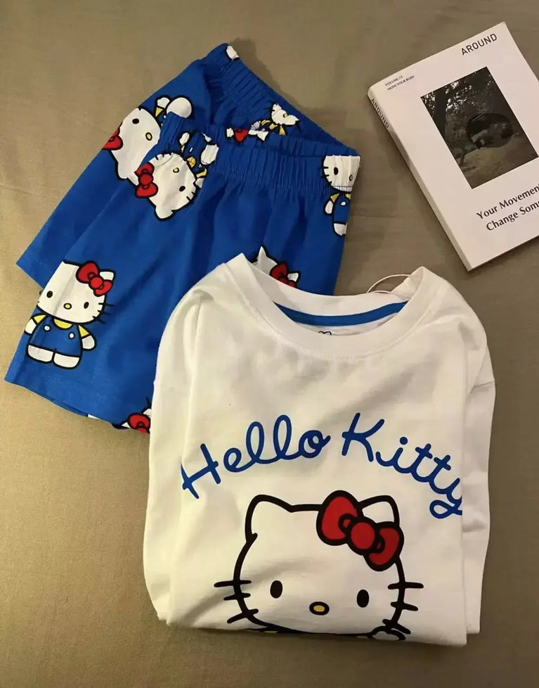 Hello Kitty Summer Pajama Set | Cute Cartoon Short-Sleeve  Specifications
