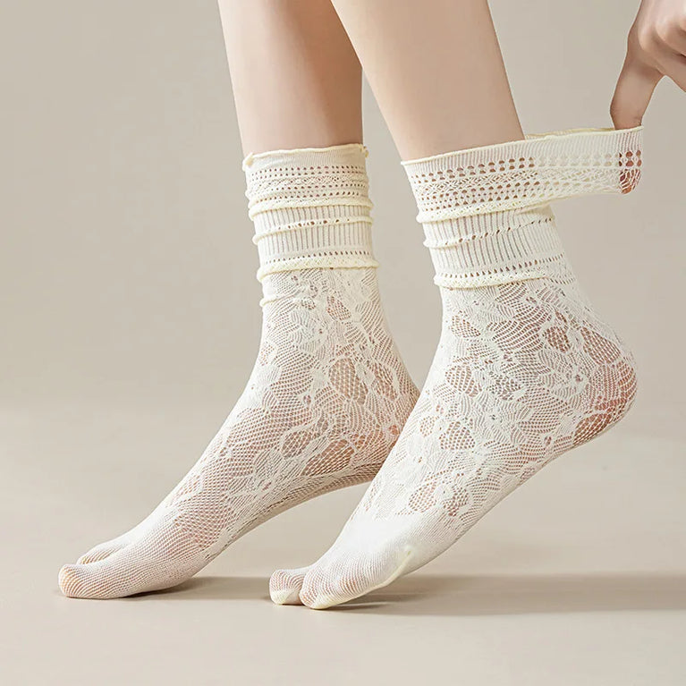 Lace Tabi Socks | Sexy Two-Finger Mesh Summer Sock