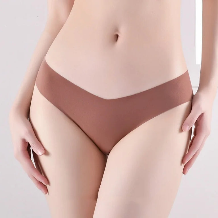 Seamless V-Waist Briefs (7-Pack) – Invisible Ice Silk Low-Rise Underwear
