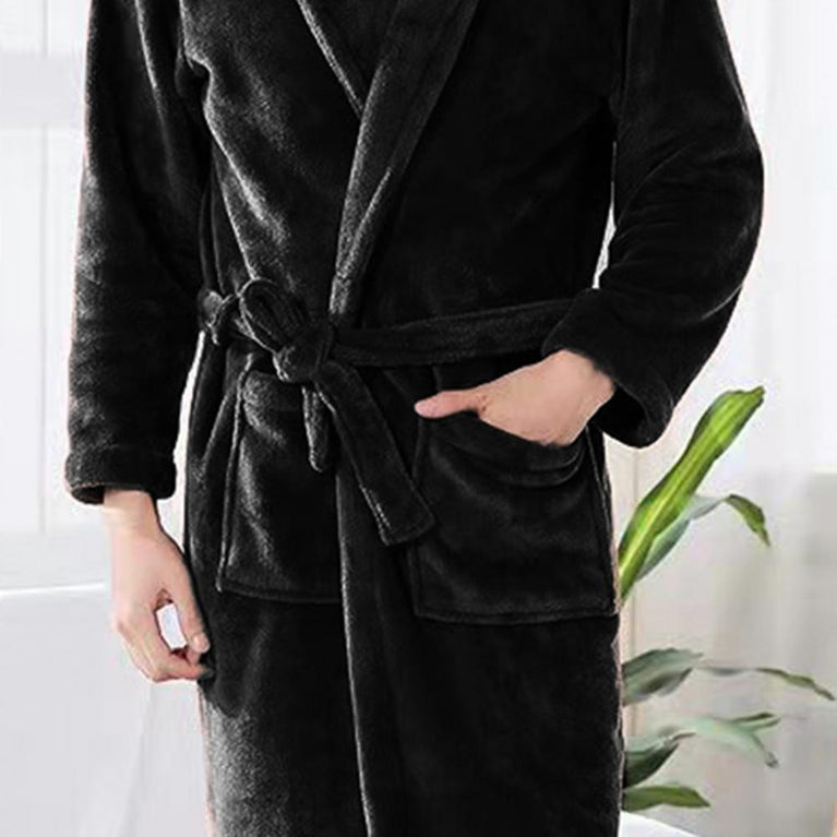 Unisex Fleece Bathrobe | Warm Thick Winter Sleepwear
