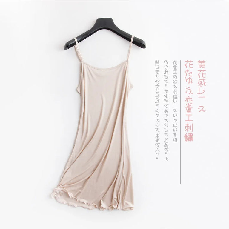 100% Natural Mulberry Silk Full Slip | Sexy Lace Nightdress