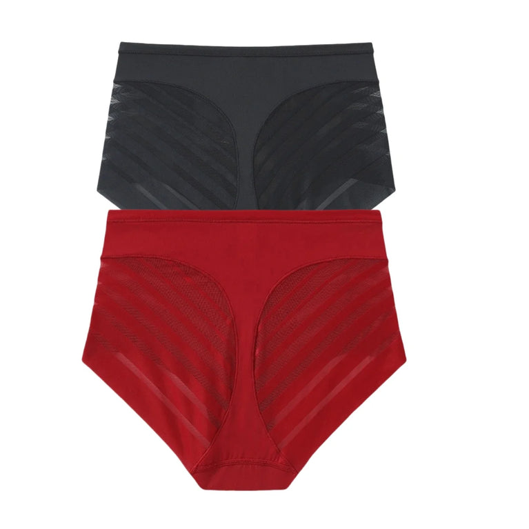 2-Pack Ice Silk Briefs | High-Rise Tummy Control