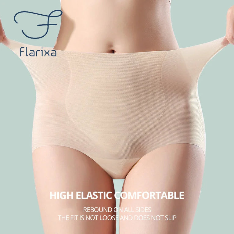 Seamless High-Waist Briefs (3-Pack) – Breathable Ice Silk & Silk Protein Shapewear