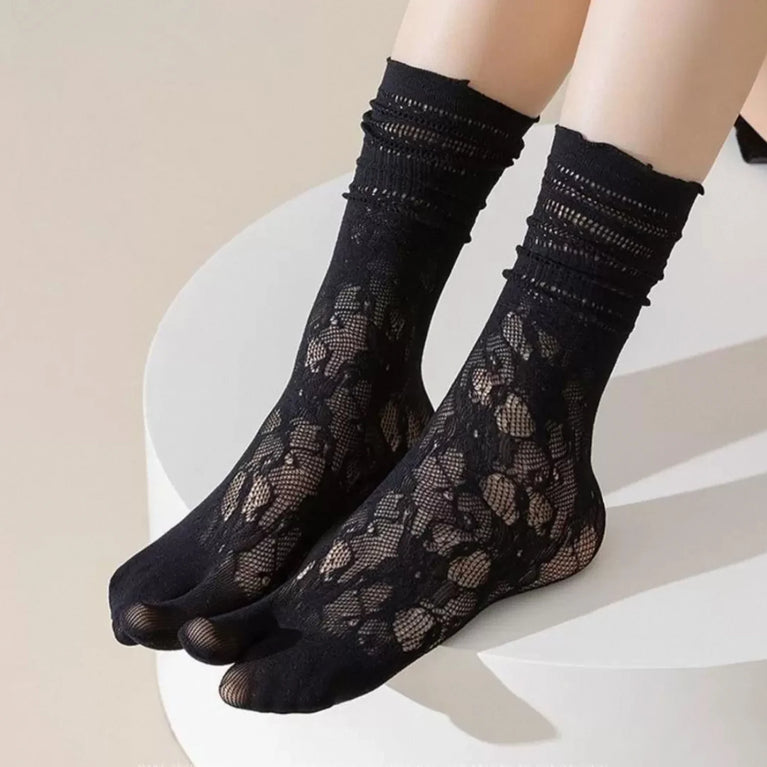 Lace Tabi Socks | Sexy Two-Finger Mesh Summer Sock