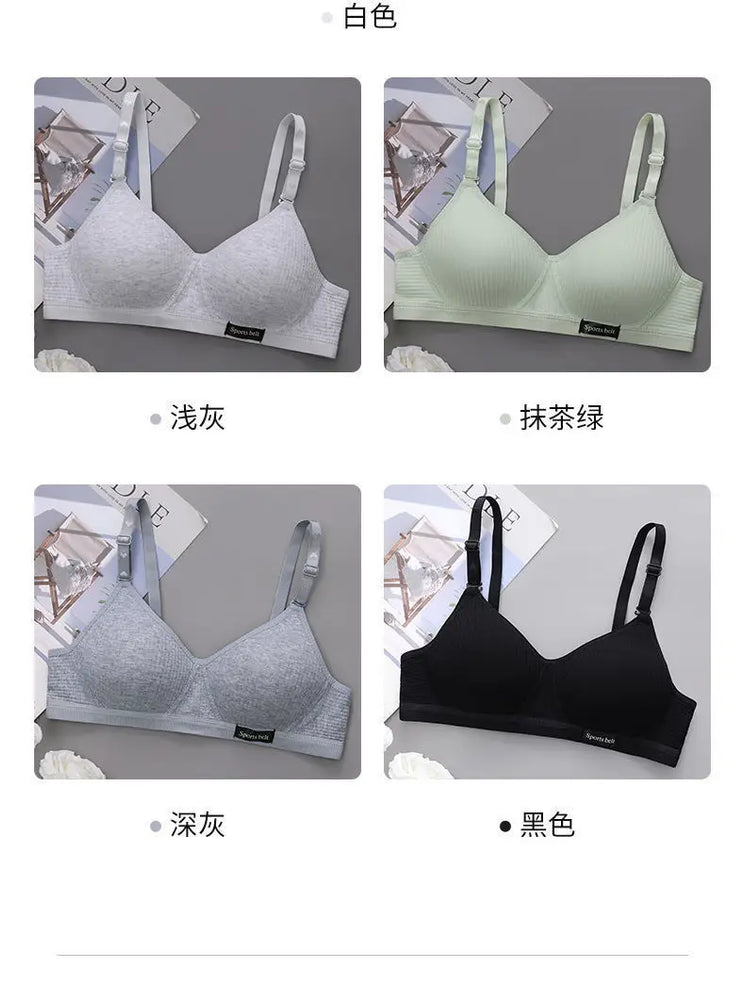 3-Piece Thin Teens Sport Seamless Training Bra Set – Soft & Skin-Friendly