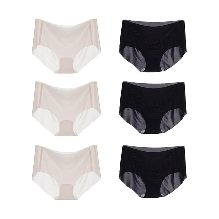 6pc Ice Silk Seamless Briefs | Ultra-Thin Quick-Dry