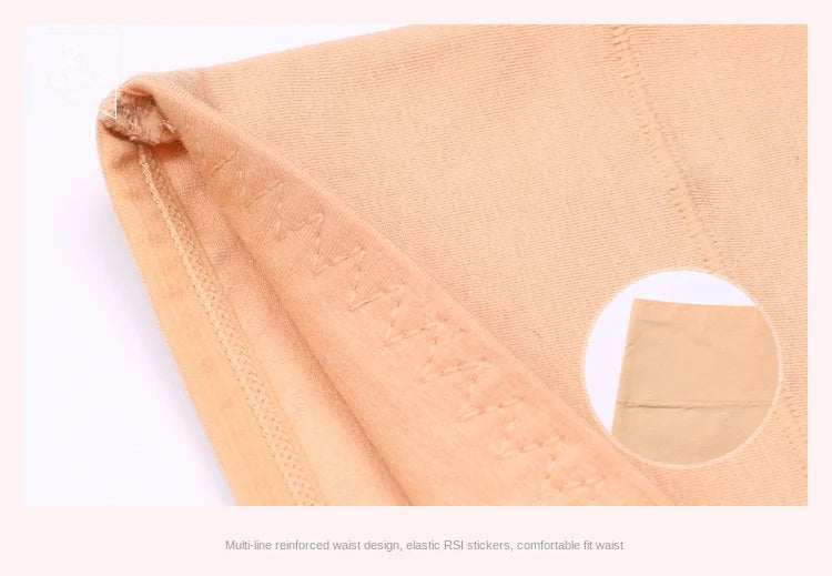 4-Pack Cotton Panties | High-Waist Abdominal Shaper