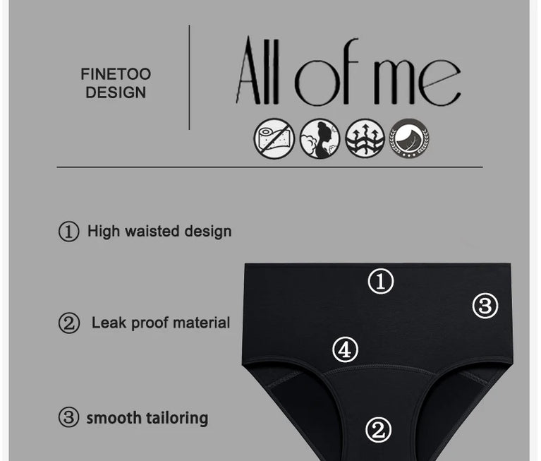High-Waist 5-Layer Menstrual Briefs – Ultra-Absorbent Breathable Physiological Panties