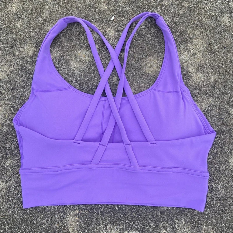 High-Support Cross-Strap Sports Bra | Professional Yoga Vest