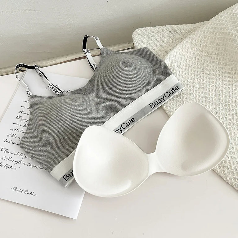 Seamless Deep V Cotton Bra – Wireless Everyday Comfort